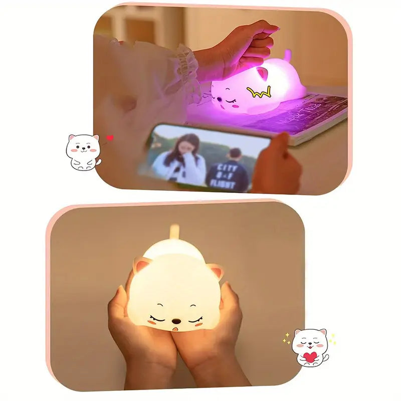 Cute cat night light